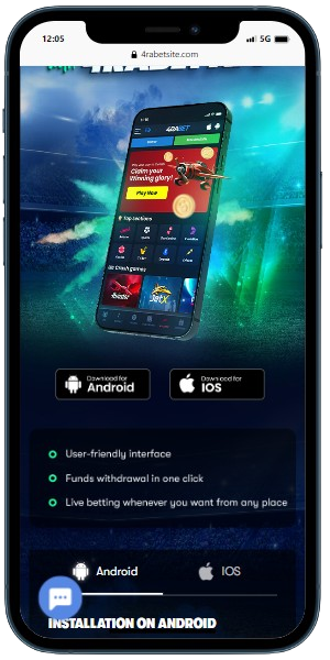 Smartphone with the game “Aviator” game installation